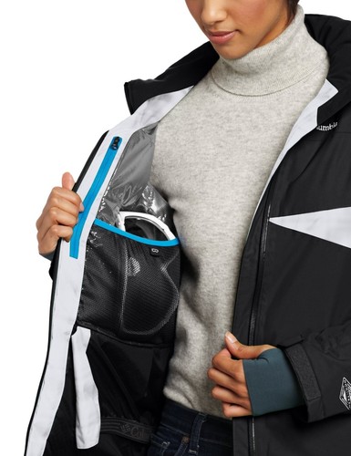 NWT COLUMBIA WOMENS SNOWCALYPSE INTERCHANGE BLACK LRG OMNIHEAT WATERPROOF COAT - Picture 3 of 9