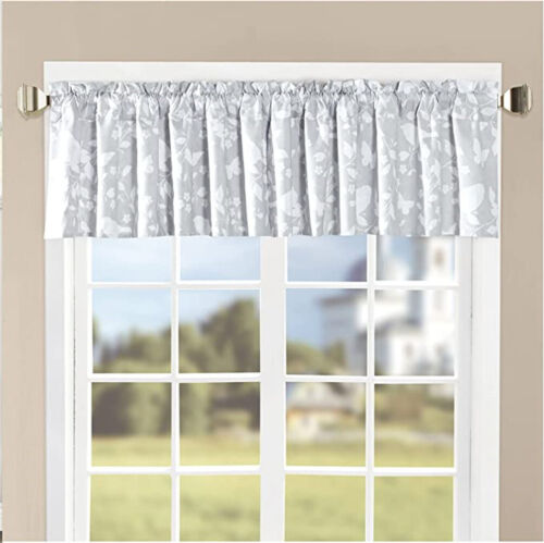 2 PCS Printed Window Curtain Valance Window Treatments Rod Pocket - Picture 10 of 66