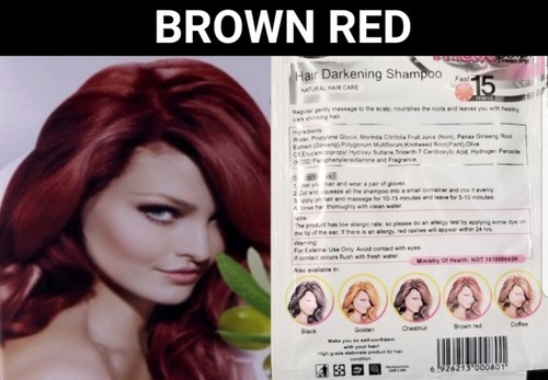 5 PCS GOLDEN BROWN HERBAL HAIR COLOR SHAMPOO- DYE GRAY&WHITE HAIR IN MINUTES - Picture 16 of 17