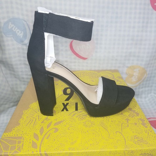 Mix NO.6 M6-Taci Black Microsuede Heels 