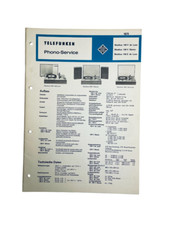 Vintage Original Telefunken Musikus 108 V Z de Luxe Phono-Service  22 Seiten
