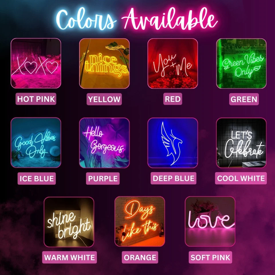 Customized Neon Name Sign –LED Wall Decor Light for Home, Wedding, Office, Party - Image 3 of 4