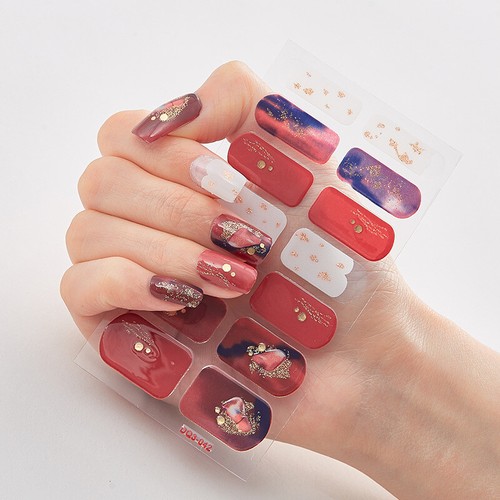 Full Size Nail Wraps Stickers Polish Manicure Art Self Stick Decor 3D Sequin - Bild 10 von 32