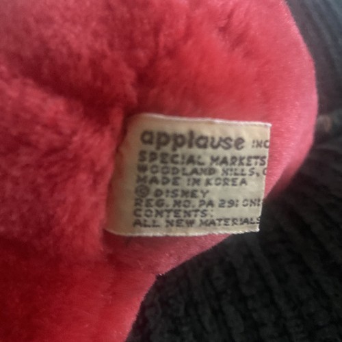 Vintage Applause Plush Disneys Minnie Mouse With Bow And Bib Collectable Cute - Picture 3 of 4
