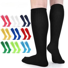 2 Pairs Football Sports Socks Long Knee Cotton Basketball Stockings Soccer Socks