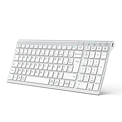 Clavier sans fil Bluetooth iClever AZERTY rechargeable multi-dispositifs noir