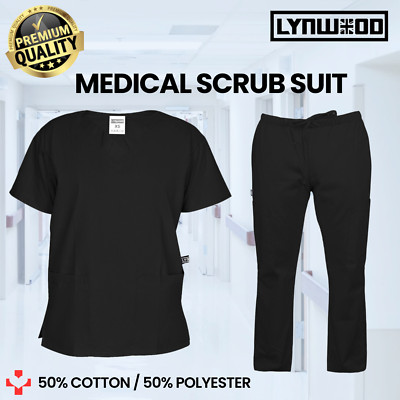Peelings Uniform Set Damen Krankenhaus Oberteil + Hose Krankenschwester Zahnarzt Unisex Anzug