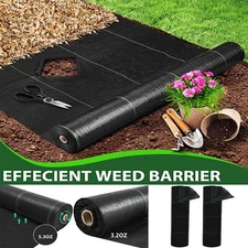 3.2oz/5.3oz Heavy Duty Weed Barrier Landscape Fabric Woven Garden Ground Cover