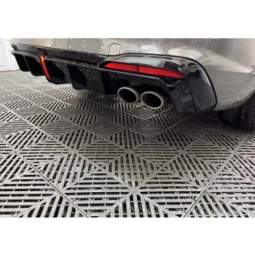 Heckdiffusor für Audi A4 B9.5 Sline S4 21-24 Glänzend Schwarz Stoßstange Spoiler - Bild 4 von 8