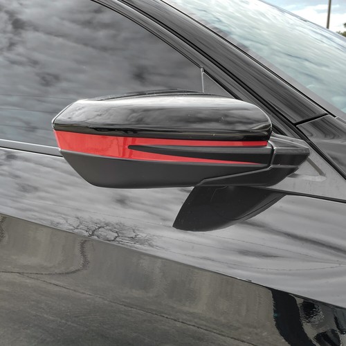 Superposición de calcomanías de vinilo Blackout Redout Delete para espejos retrovisores laterales Honda Civic 2016-21 - Imagen 5 de 5