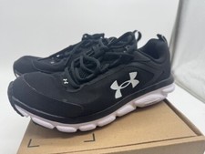 UNDER ARMOUR WOMEN'S CHARGED ASSERT 9 RUNNING SHOE BLACK WHITE SIZE 8
