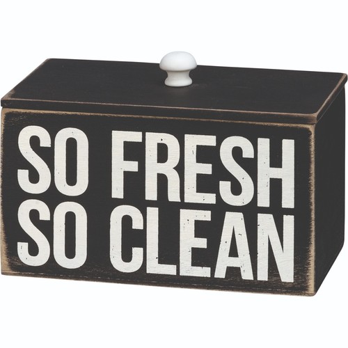 One Primitive Organizer Box - No Selfies In The Bathroom - So Fresh So Clean - Picture 3 of 5