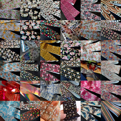 Nail Art Transferfolie, Nagelfolie, Blumen Tier Schlangenhaut, UK Verkäufer