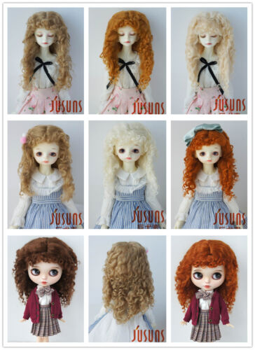 D28002 1/6 1/4 1/3 Fashion Curly BJD Mohair Wigs YOSD MSD SD Blythe Doll Hair  - Picture 1 of 16