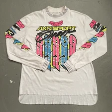 Vintage 1990s AXO Sport MotoX Racing Jersey Shirt Mock Neck Made In USA XXL