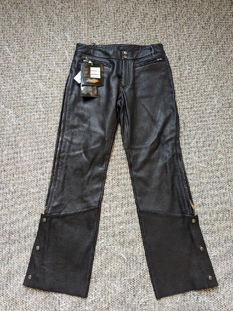 vintage 1990s leather pants MOTORCYCLE black 32x32 power