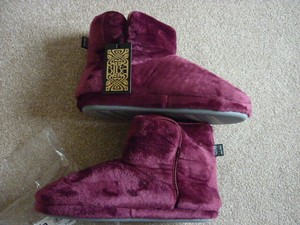 red slipper boots uk