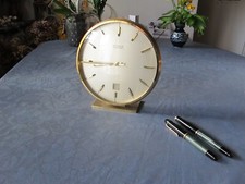 60er Midcentury Uhr KIENZLE große Tischuhr BUFFET-UHR Luxusausführung 19 cm