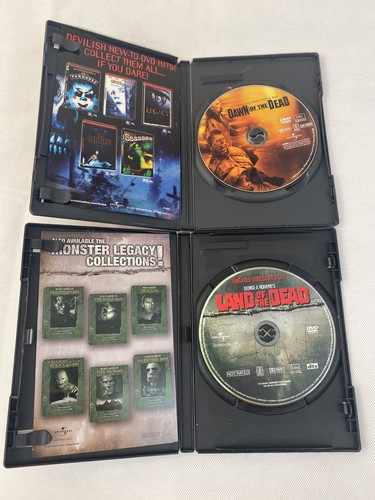 Pair Of DVDs George Romero Dawn Of The Dead Land Of The Dead Zombies Fast Ship - Picture 8 of 10