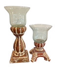 Southern Living At Home Small & Large Bell Jar Candle Holders - 40060 & 4006