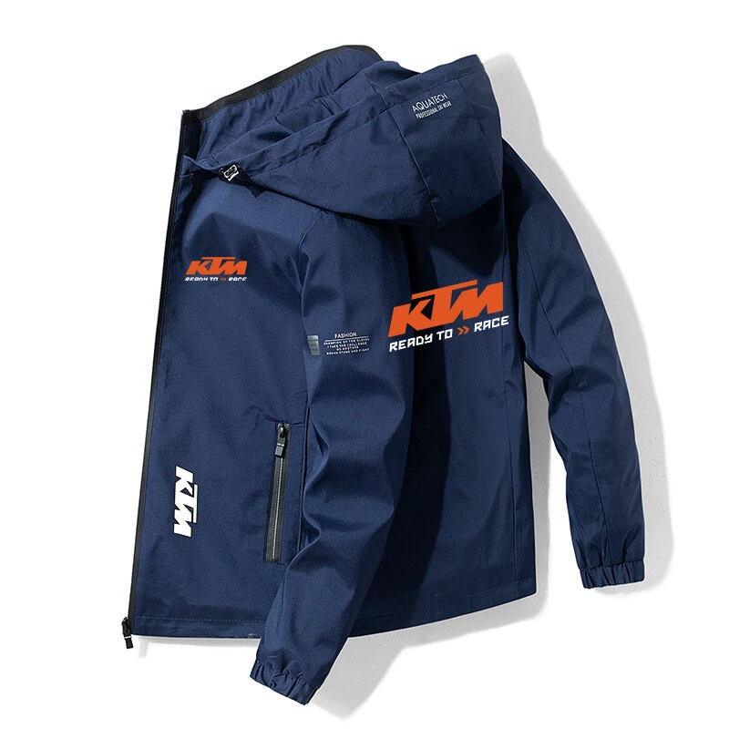 Men KTM Racing Team Jacket Motorcycle Costume Zipper Coat Hoodie Cycling Clothes - Image 4 of 4
