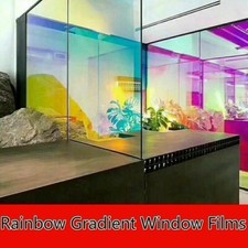 Regenbogen Gradient Fenster Films Selbstklebend Schillernd Glas Aufkleber Dekor