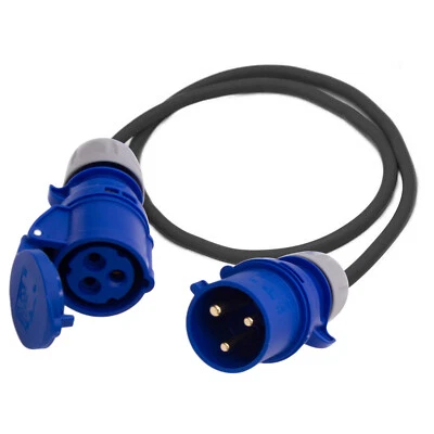 MARKENLOS CEE Adapterleitung 3P 32A Stecker auf CEE 16A Kupplung ,Starkstromkabel 1M