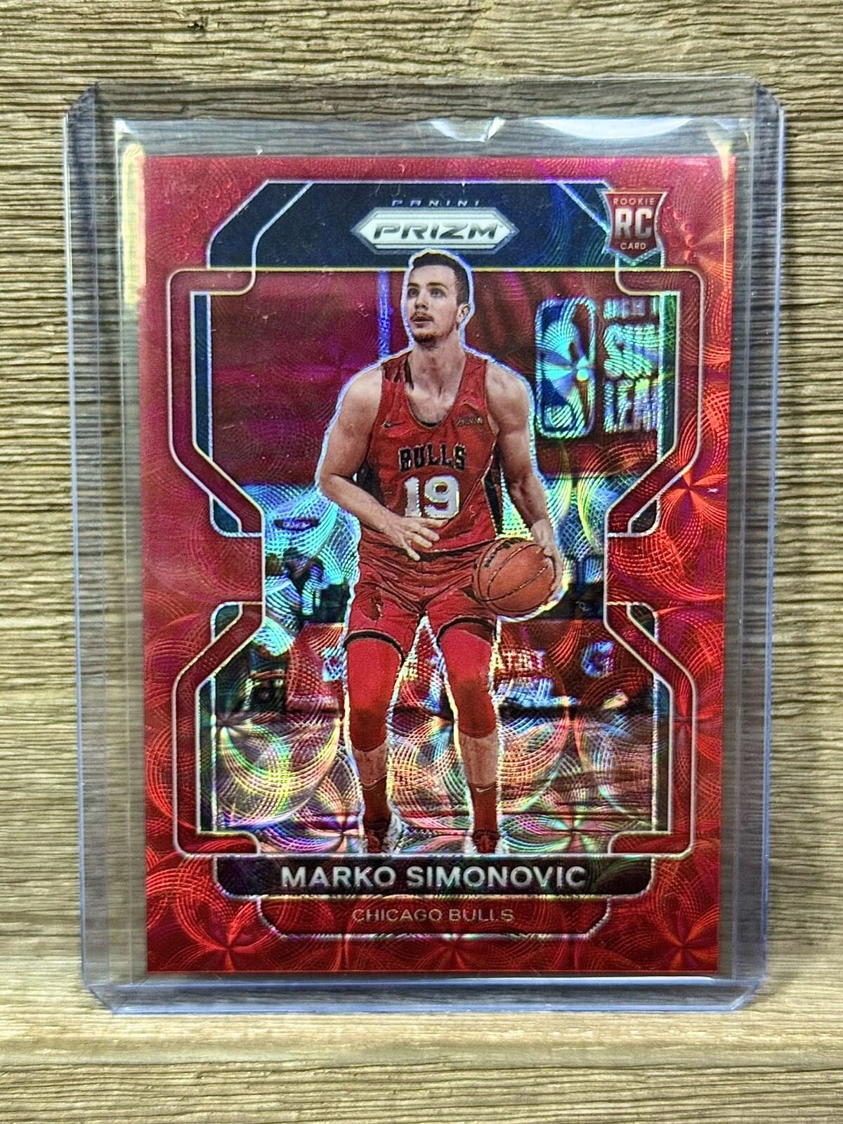 Marko Simonovic Bulls 2021-22 Panini Prizm Red Scope Choice Prizm Rookie RC /88