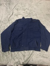 BMW Jacket Men's XL Navy Vintage 90s Windbreaker Pockets Zip Up Snap