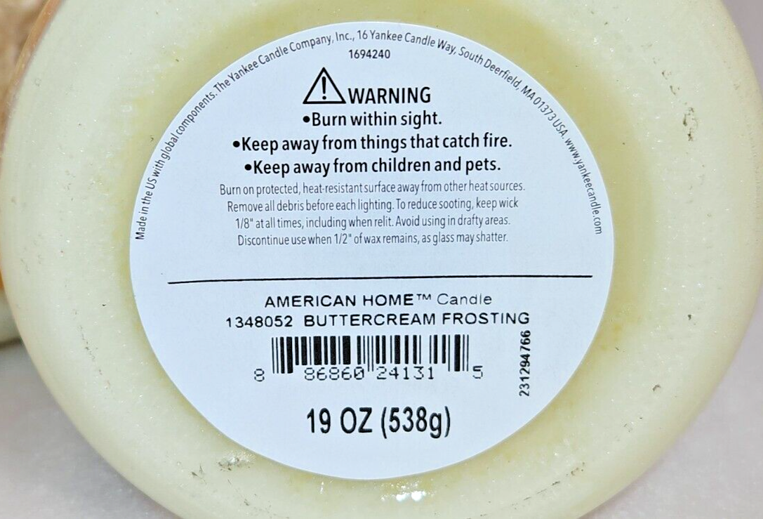 American Home by Yankee Candle BUTTERCREAM FROSTING 19 oz. Lot of 2 eBay