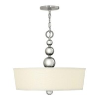 HäNgeleuchte Deckenlampe Pendellampe Stahl Glas Nickel Esszimmerlampe D 51,4 Cm