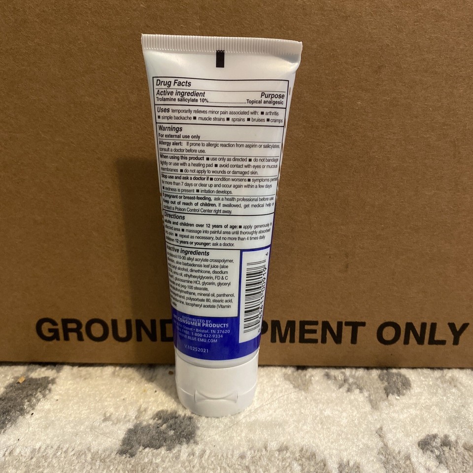 BLUEEMU Maximum Arthritis Pain Relief Cream, 3oz (88g) Exp 03/2026