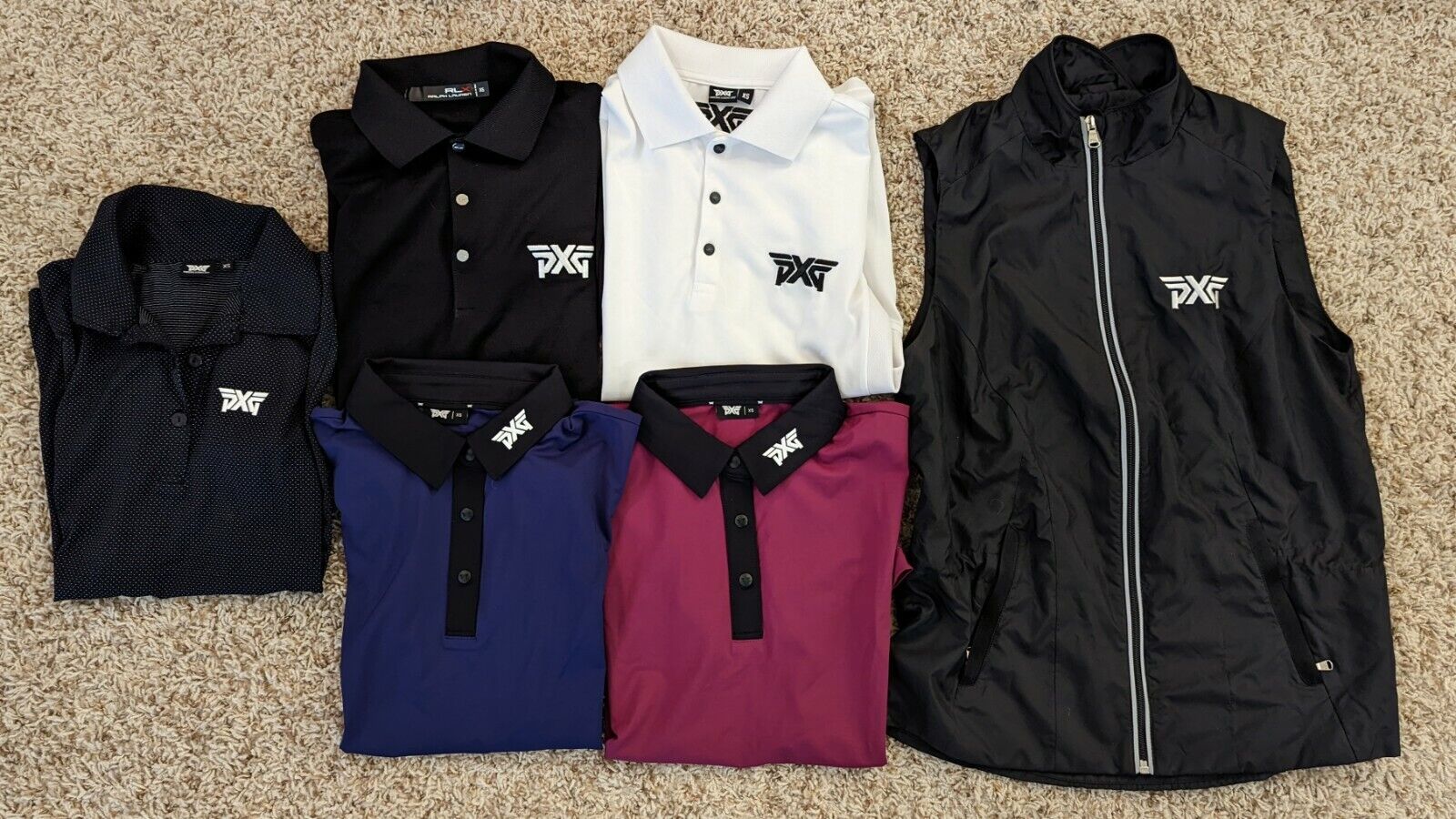 Dallas Mall PXG Women's Golf Apparel 5 polos 1 vest XS Over item handling ☆ - full-zip