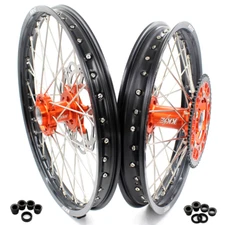 KKE 21/18 CNC Wheels Rims Set Fit KTM SX SXF XC XCF EXCF MXC 125-380CC 2000-2002