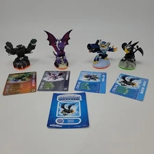 SKYLANDERS Lot of 4 Figures Prism Break Sonic Boom Cynder Jet Vac w/ Cards