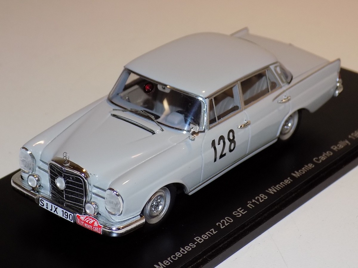 ミニカー Mercedes-Benz 220 SE 1:43 SPARK 1/43 Spark Mercedes Benz 220 SE #128 Winner Monte Carlo