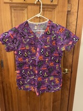 Halloween Scrub Top - Medium