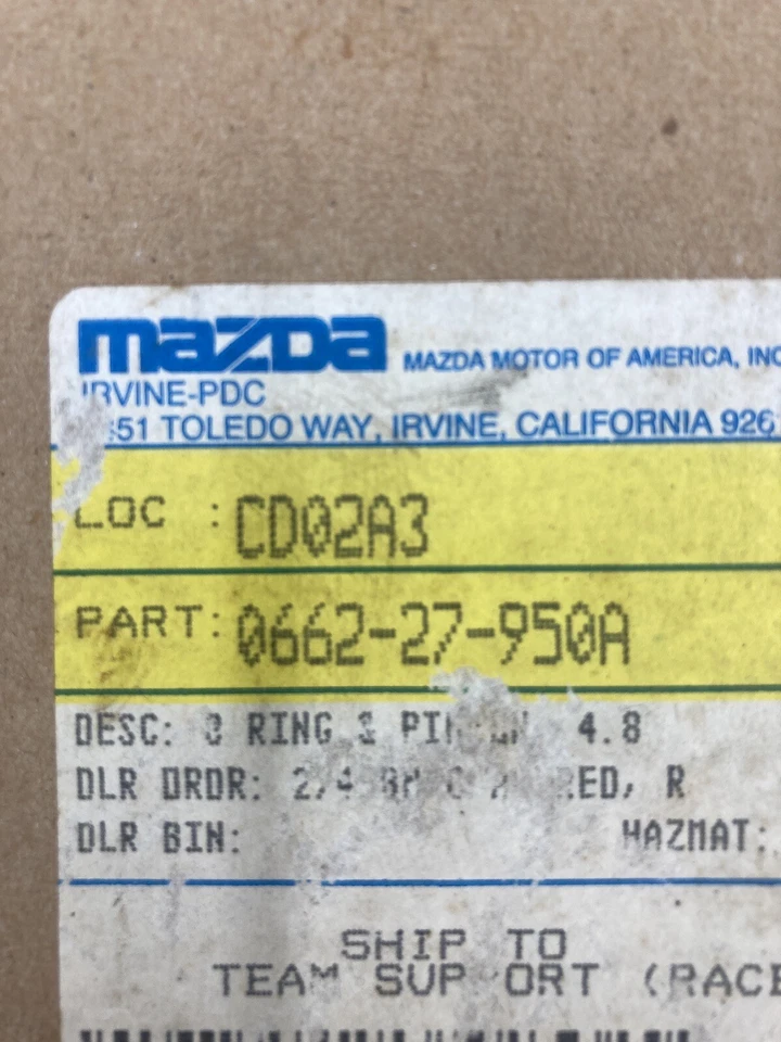 Mazda Miata 4.88 Anillo Piñón Diferencial Engranaje Transmisión Final 0662-27-950A 1.6 Nuevo de Lote Antiguo Foto 3 de 4