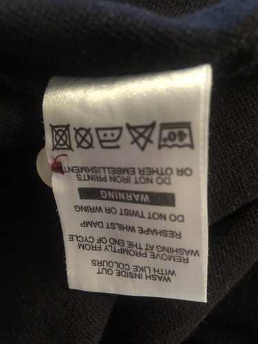 Lambretta Polo Shirt Black With Burgundy Trim XXL Preloved ⛳️ - Picture 10 of 11