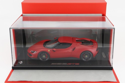 BBR FERRARI 296 GTB HYBRID 830HP V6 2021 ROSSO F1-75 MATT RED 1/18 LE96 New! - Picture 3 of 4