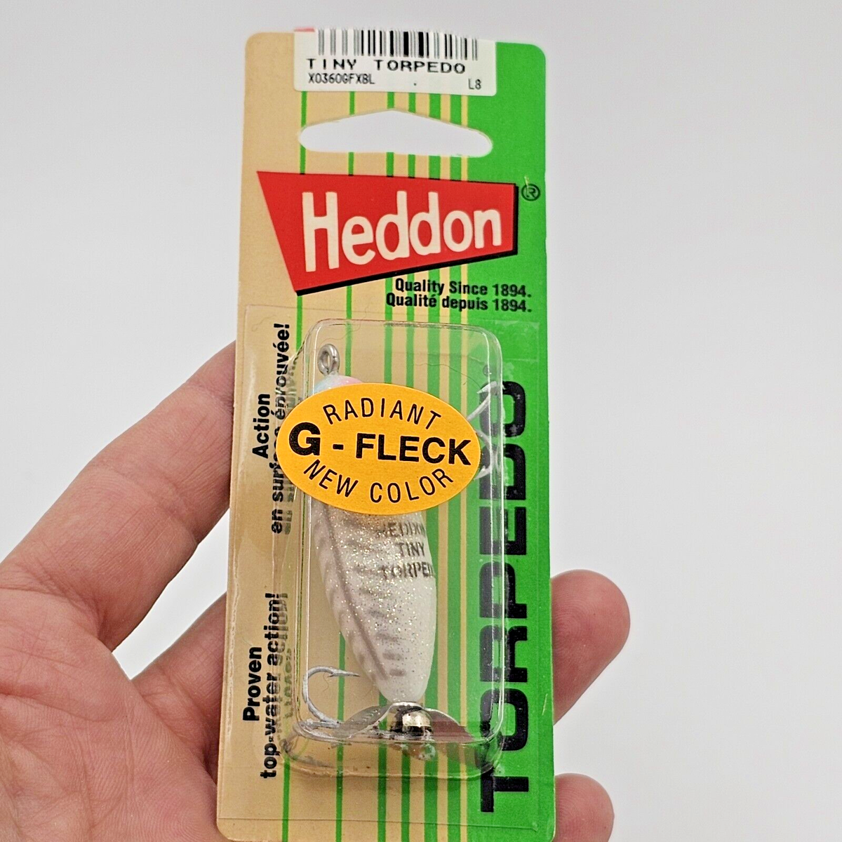 Vtg 1995 Heddon Discontinued G-Fleck Blue Shore Minnow X0360GFXBL