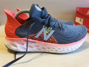 New Balance Men's Fresh Foam 1080v10 Running Shoes - Light Blue/Dynamite