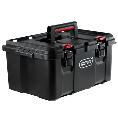 Keter Stack`N`Roll Werkzeugkasten 26 x 52 cm, schwarz