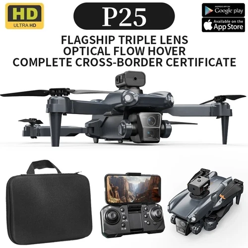 Mini Drone 8K HD Dual Camera GPS Aerial Photography Foldable Re with 3 Battery - Picture 7 of 8