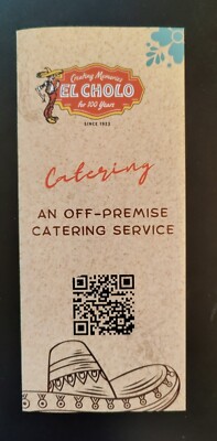 1 EL CHOLO Restaurant CATERING Menu WORLD FAMOUS Mexican Restaurant .5