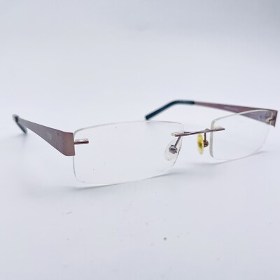 TITTO BLUNI Brille SILBER RANDLOS RECHTECKIG Brillengestell MOD: TB28129
