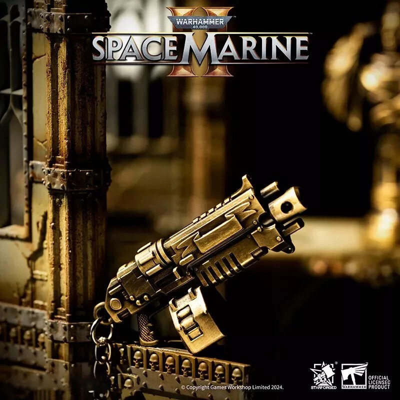 Lot De 7 Porte-clés Métal Warhammer 40,000 – Space Marine, Casque, Bolter, Emblème, Neufs