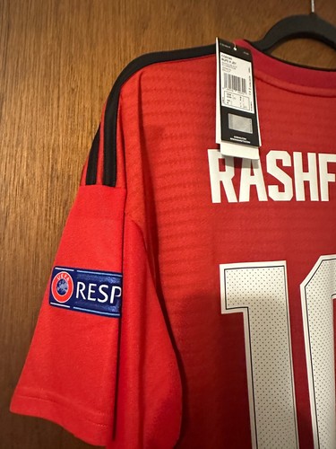 BNWT Authentic Manchester United 2018 2019 UCL home #10 Rashford L shirt - Picture 4 of 6