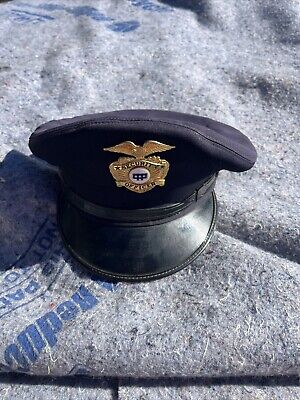 完璧 Round Officer Official Security Vintage Uniform 7/8 6 Hat 警察グッズ