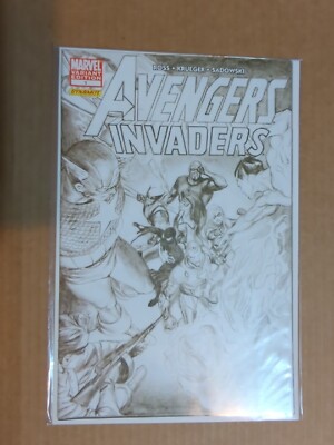 Marvel Dynamite Avengers Invaders 1 Alex Ross Sketch Variant new/high grade 2008